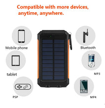 Load image into Gallery viewer, Waterproof Solar Power Bank Dual USB