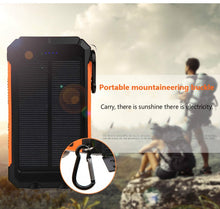 Load image into Gallery viewer, Waterproof Solar Power Bank Dual USB