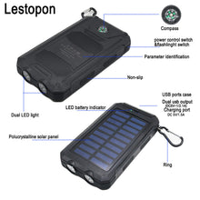 Load image into Gallery viewer, Waterproof Solar Power Bank Dual USB