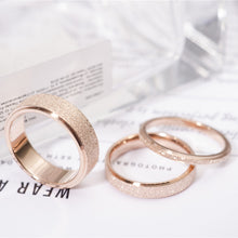 Load image into Gallery viewer, Rose Gold Color Frosted Ring for Woman  or  Man
