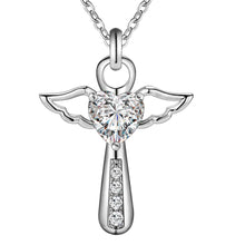 Load image into Gallery viewer, Cross Necklace  CZ crystal
