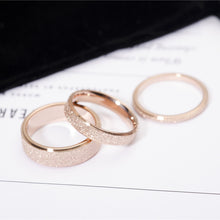 Load image into Gallery viewer, Rose Gold Color Frosted Ring for Woman  or  Man

