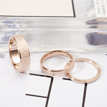 Load image into Gallery viewer, Rose Gold Color Frosted Ring for Woman  or  Man
