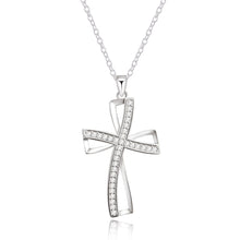 Load image into Gallery viewer, Cross Necklace  CZ crystal
