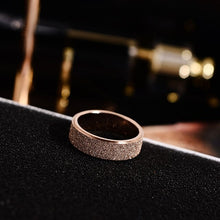 Load image into Gallery viewer, Rose Gold Color Frosted Ring for Woman  or  Man
